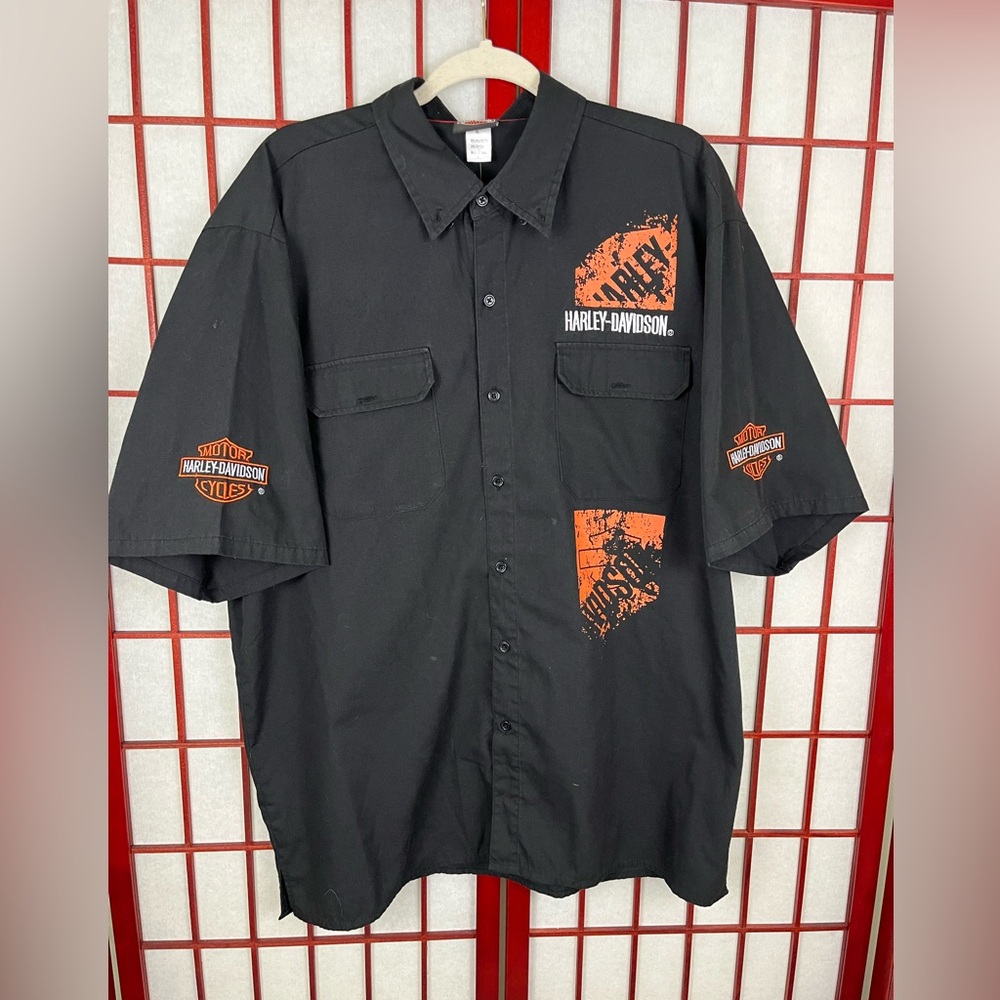 Vintage Harley Davidson Screaming Eagle Button Down Shirt